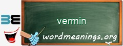 WordMeaning blackboard for vermin